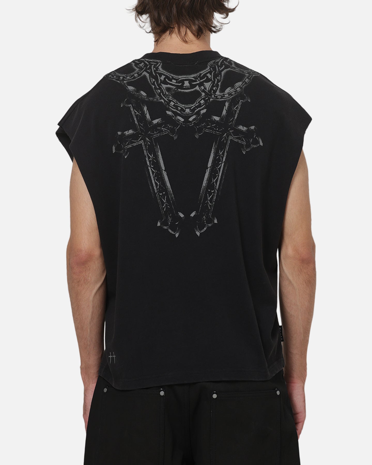 Saint Morta Renaissance Muscle T-Shirt Washed Black