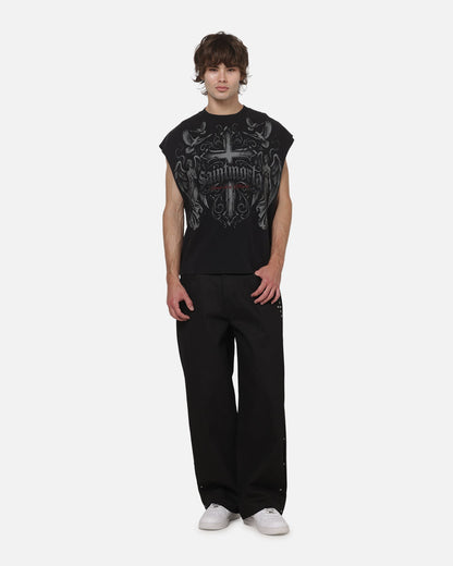Saint Morta Renaissance Muscle T-Shirt Washed Black