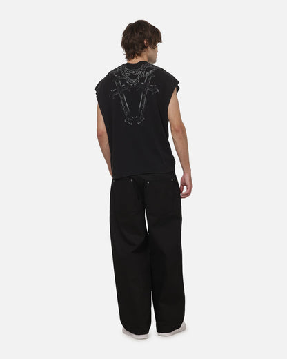 Saint Morta Renaissance Muscle T-Shirt Washed Black