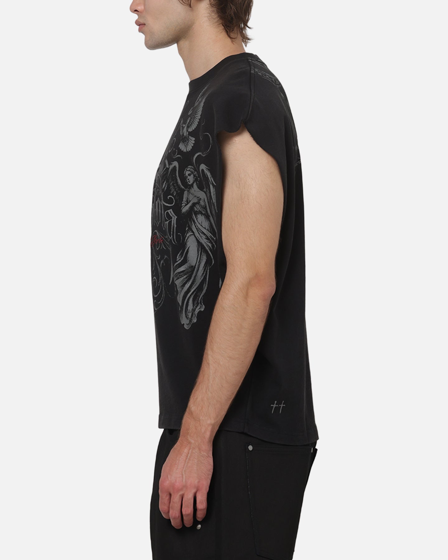 Saint Morta Renaissance Muscle T-Shirt Washed Black