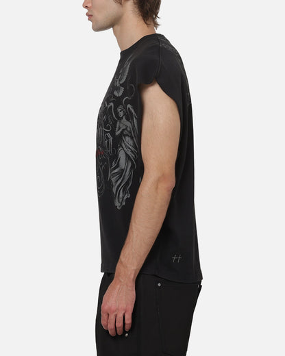 Saint Morta Renaissance Muscle T-Shirt Washed Black