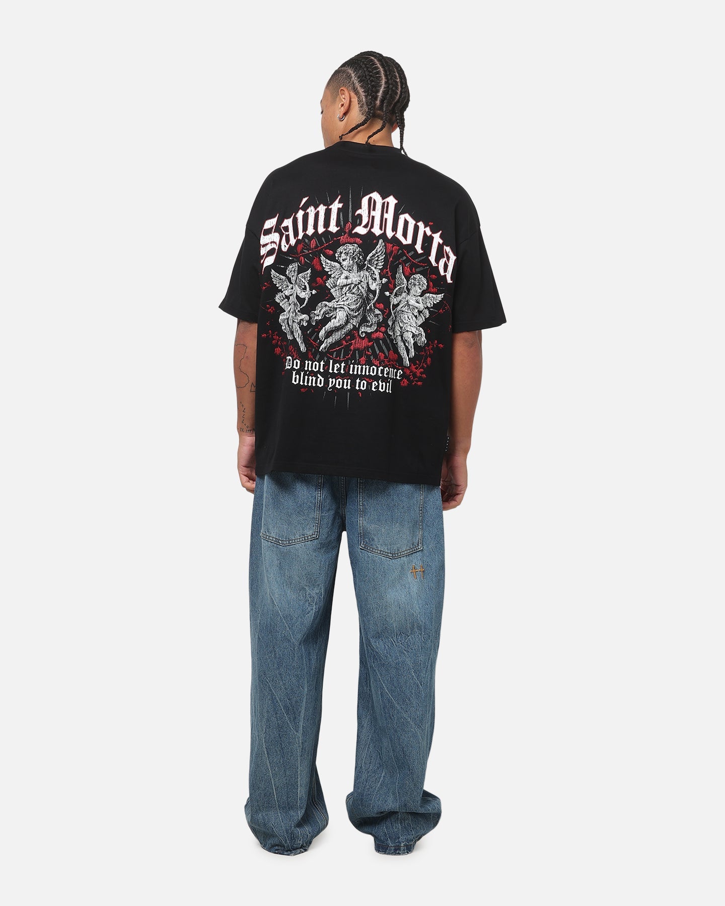 Saint Morta Blind To Evil Boxy T-Shirt Black