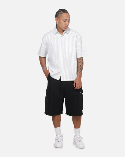 Saint Morta Sovereign Pinstripe Short Sleeve Shirt White/Black