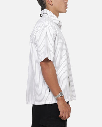 Saint Morta Sovereign Pinstripe Short Sleeve Shirt White/Black