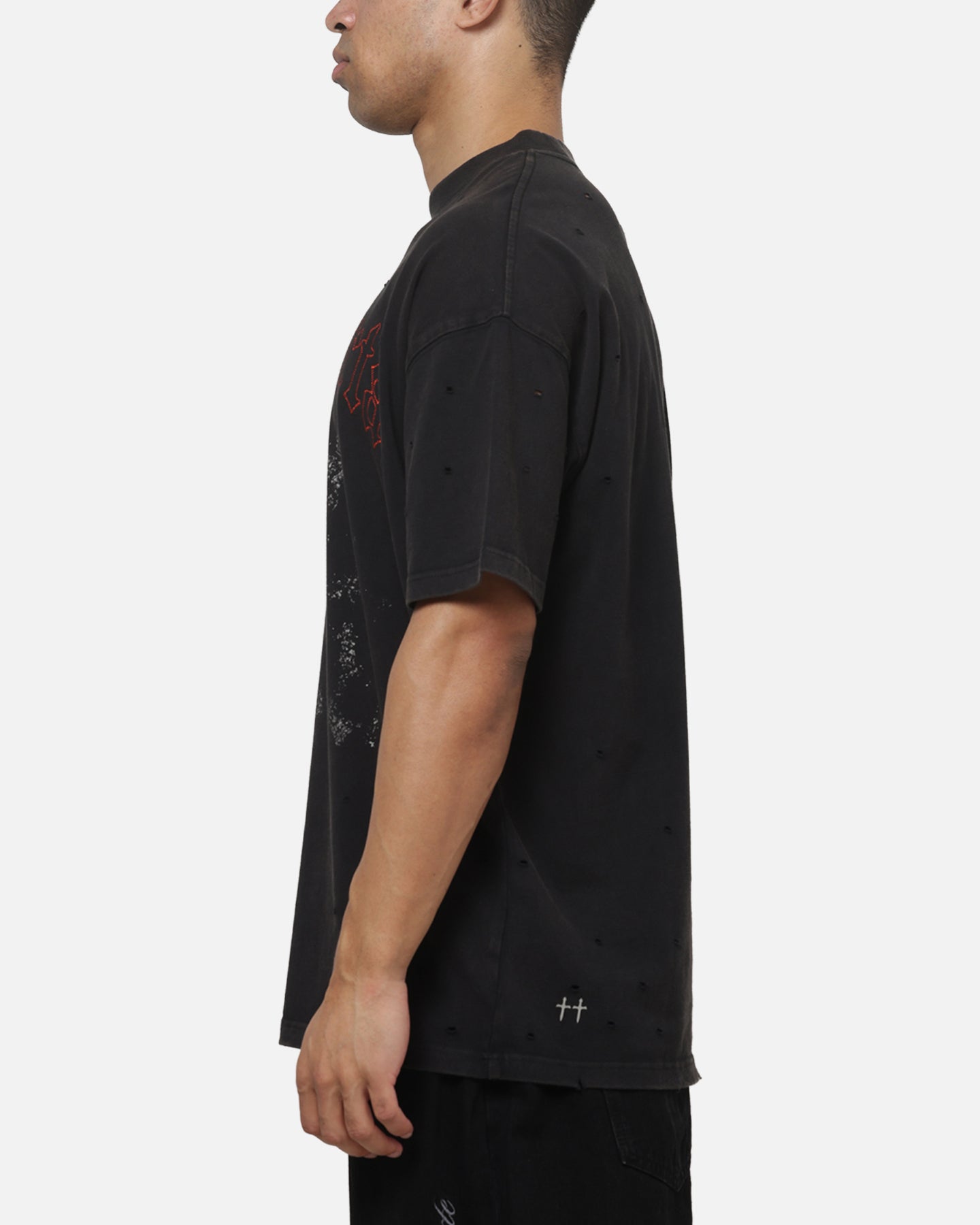 Saint Morta Graves Boxy T-Shirt Washed Black