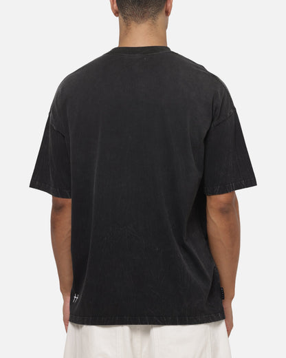 Saint Morta New Guard Boxy T-Shirt Black Tie Dye