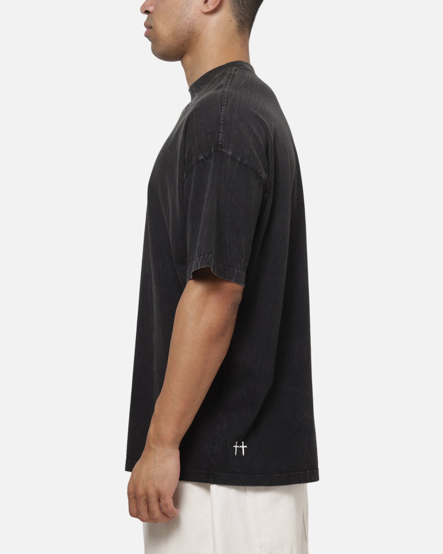 Saint Morta New Guard Boxy T-Shirt Black Tie Dye