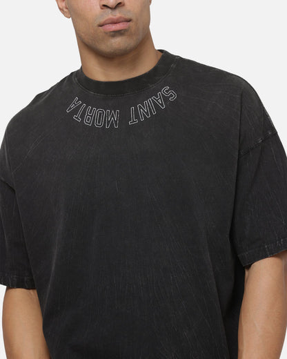 Saint Morta New Guard Boxy T-Shirt Black Tie Dye