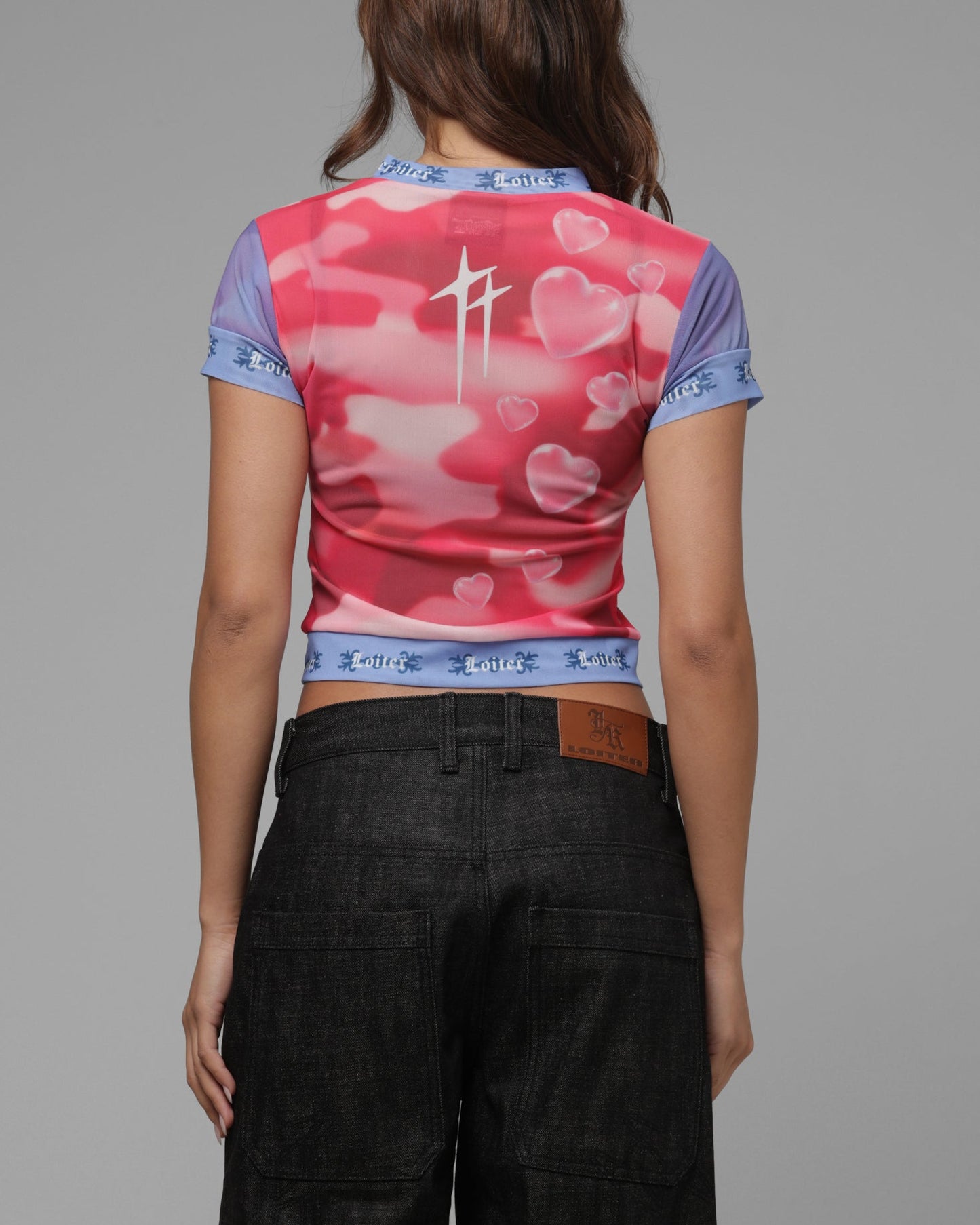 Loiter Women's Dark Magician Girl Mesh T-Shirt Pink Camo