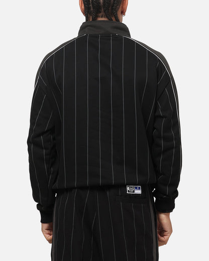 Carre Las Vegas City Series Quarter Zip Crewneck Black Pinstripe