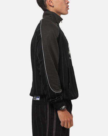 Carre Las Vegas City Series Quarter Zip Crewneck Black Pinstripe