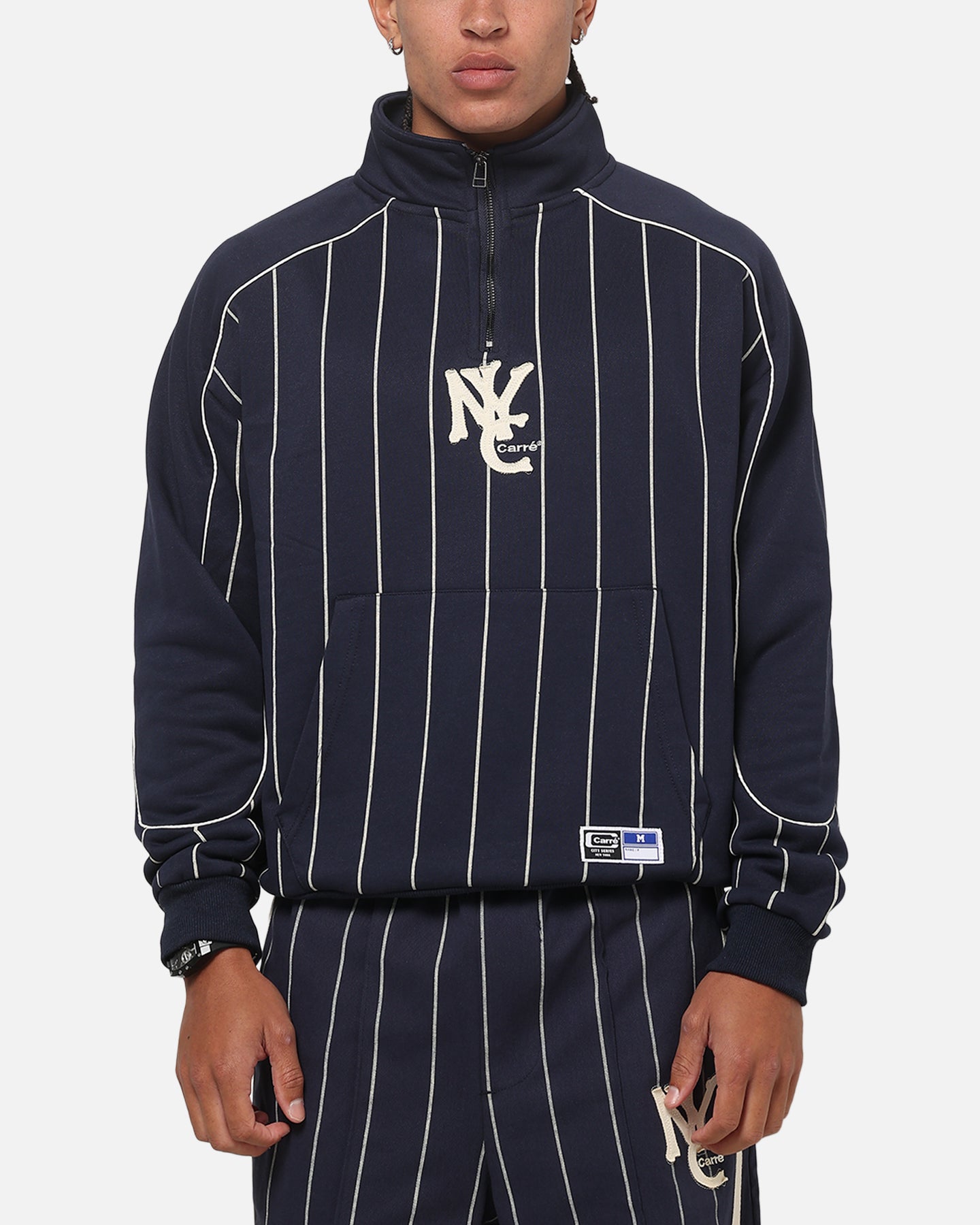 Carre New York City Series Quarter Zip Crewneck Navy