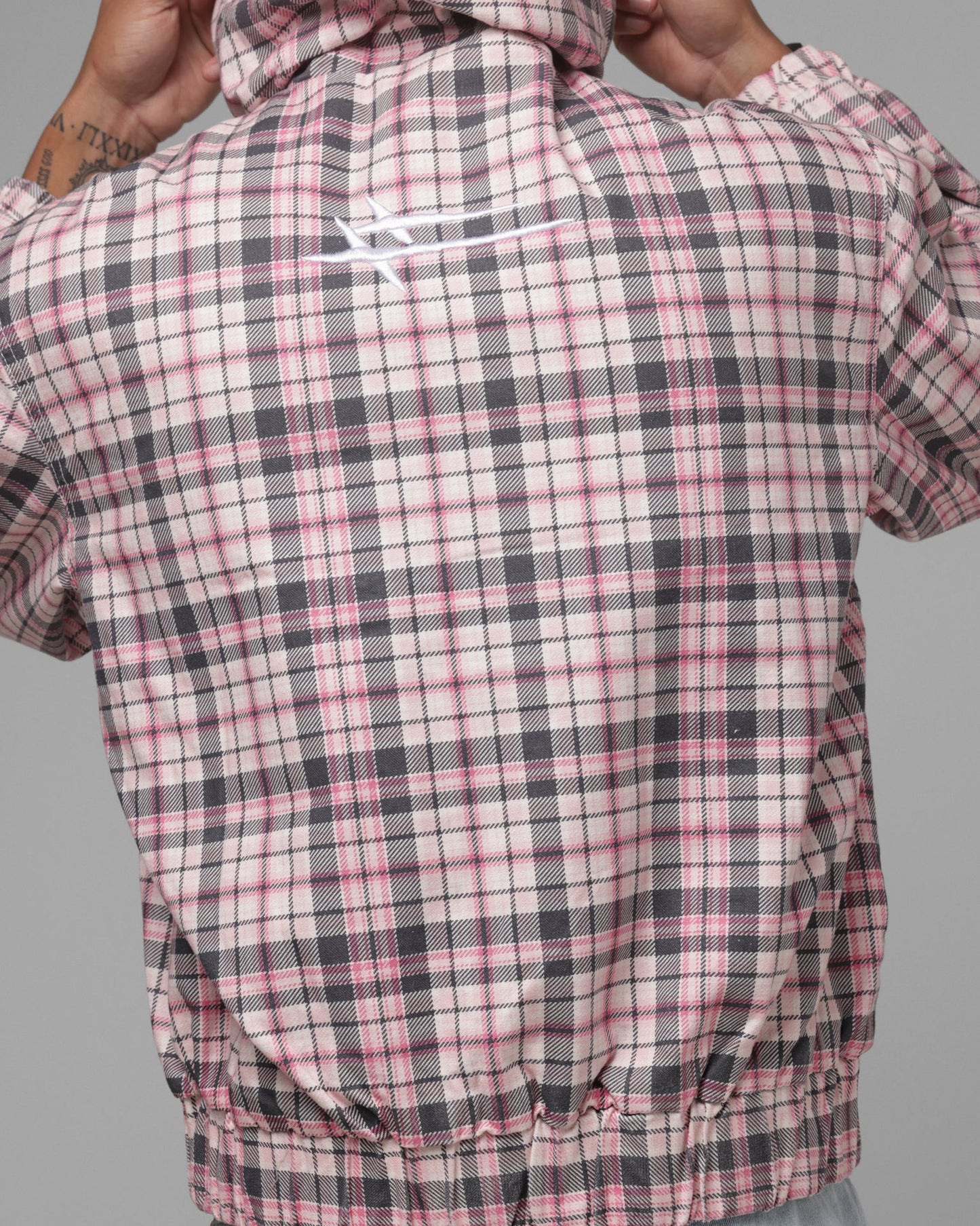 Loiter Racer Work Jacket Pink Plaid