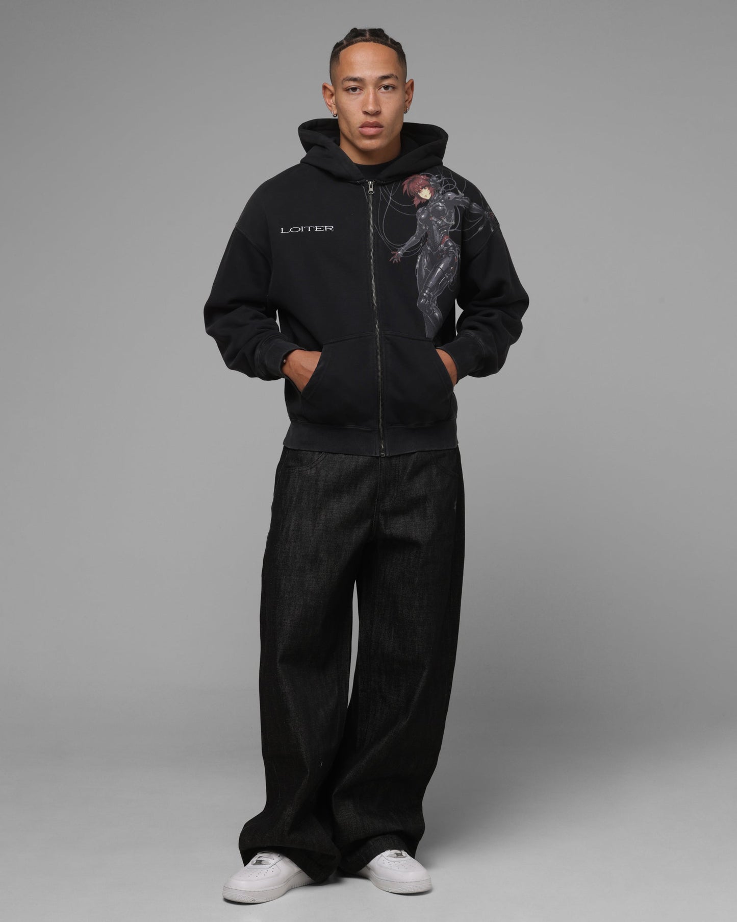 Loiter Spectre Zip Hoodie Black