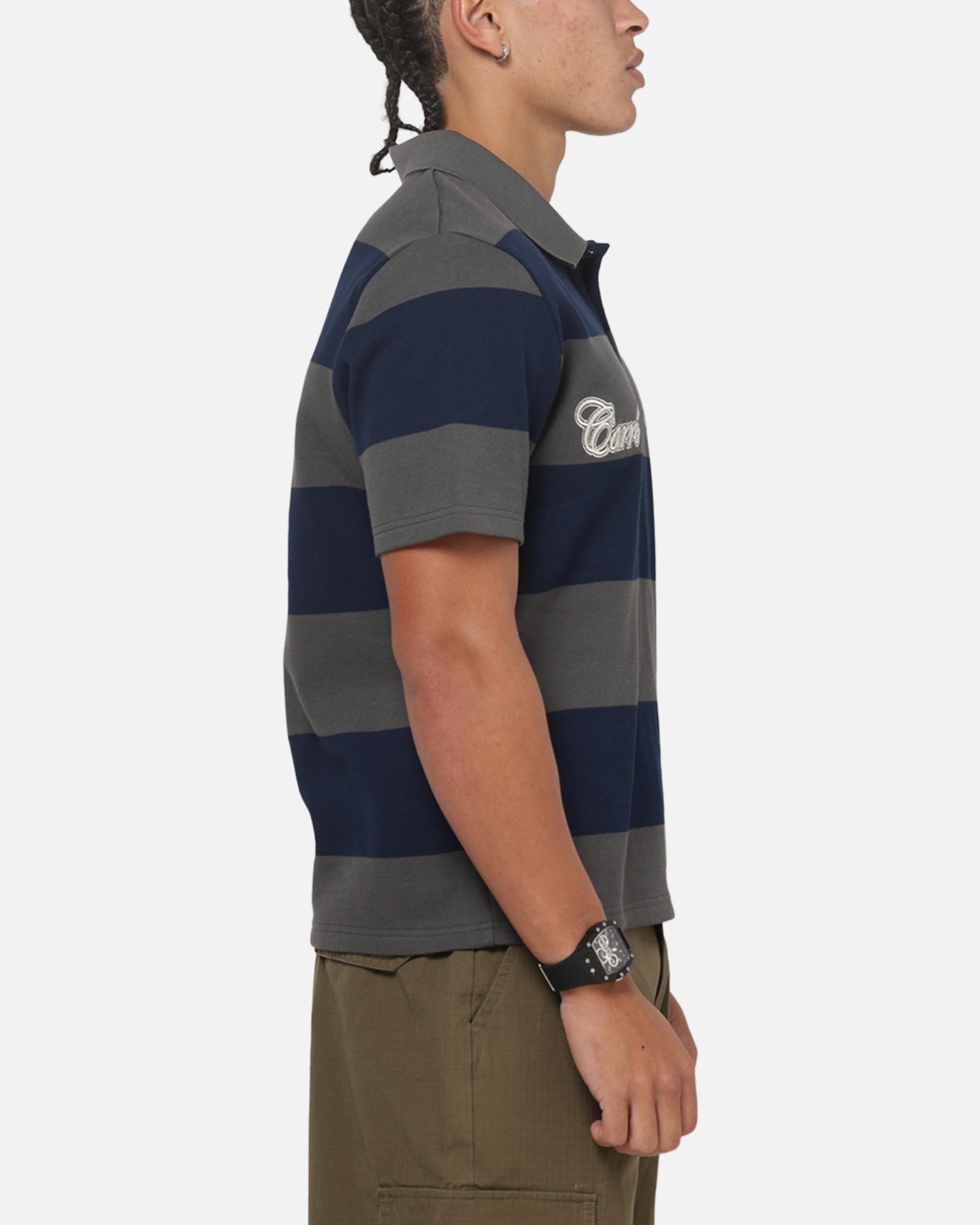 Carre Common Striped Polo Forest/Navy