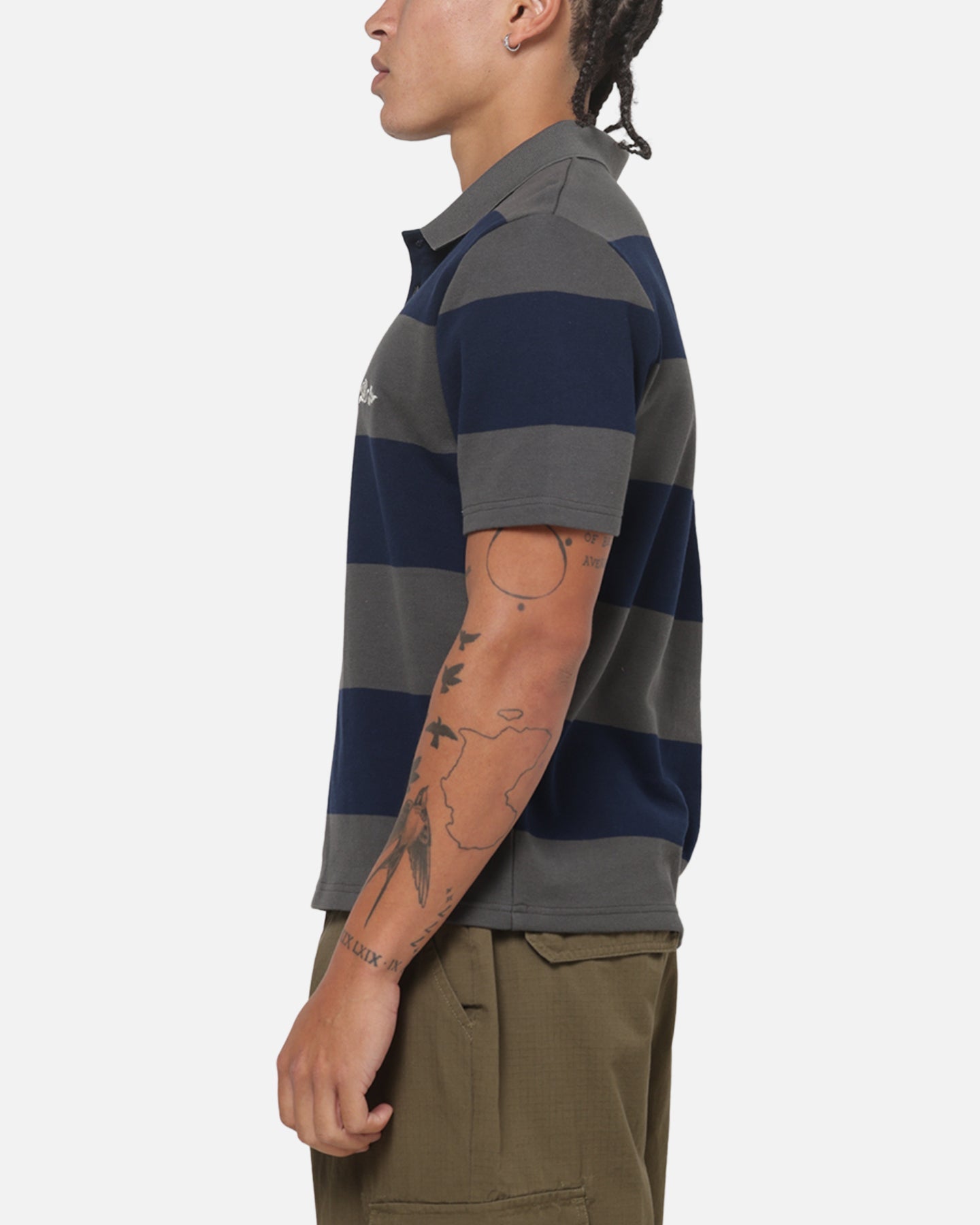 Carre Common Striped Polo Forest/Navy