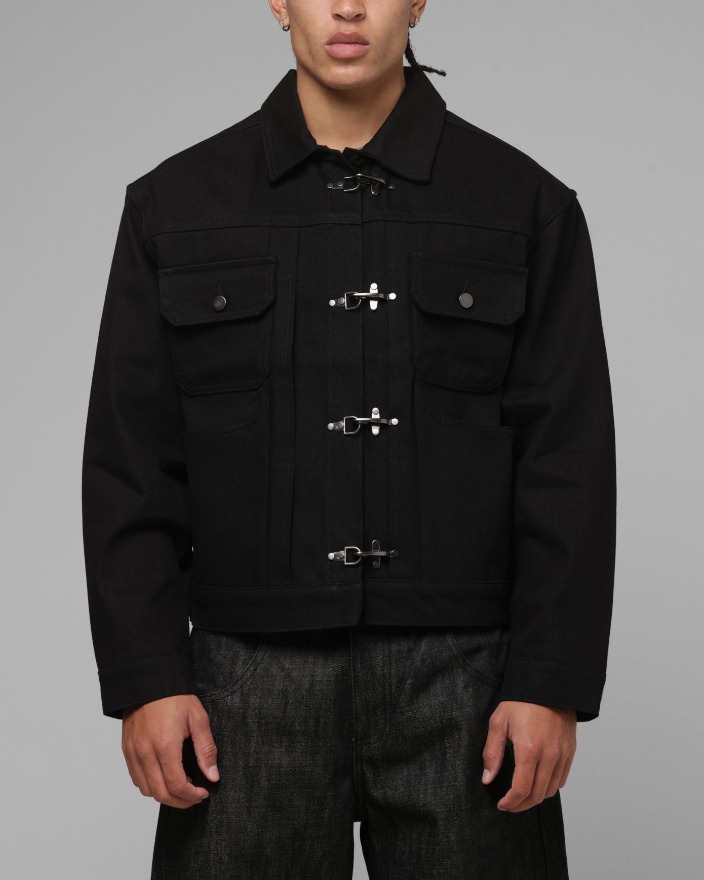 Loiter Hybrid Denim Jacket Black