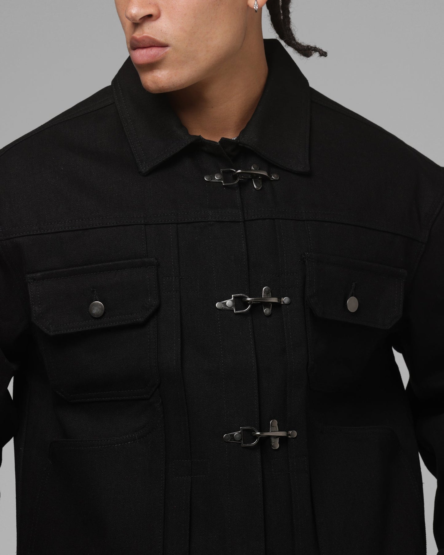 Loiter Hybrid Denim Jacket Black
