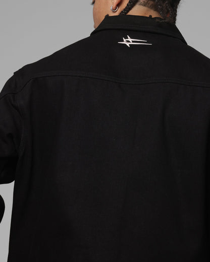 Loiter Hybrid Denim Jacket Black