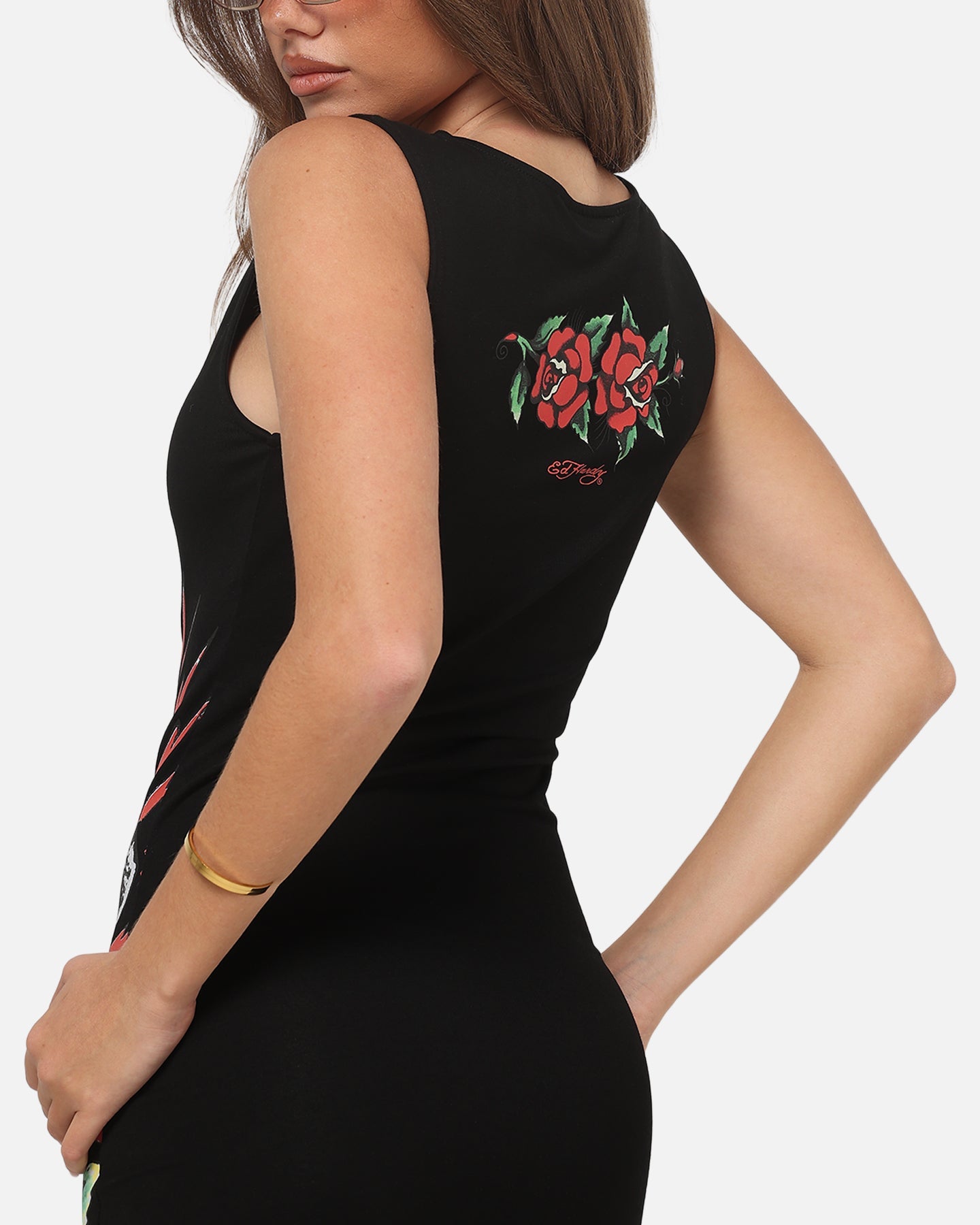 Ed Hardy Women's Panther Mini Dress Black