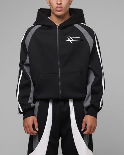 Loiter Hybrid Tek Zip Hoodie Black