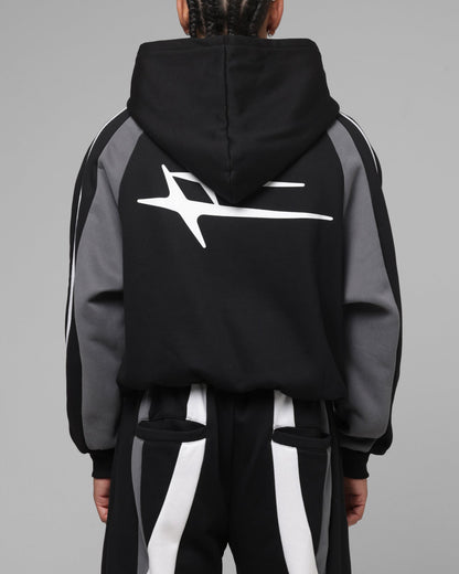 Loiter Hybrid Tek Zip Hoodie Black