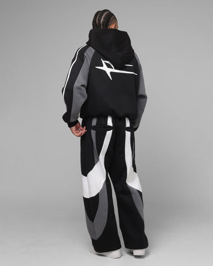Loiter Hybrid Tek Zip Hoodie Black