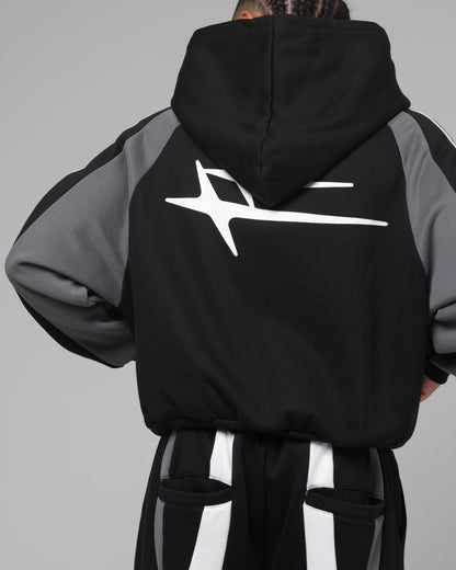 Loiter Hybrid Tek Zip Hoodie Black