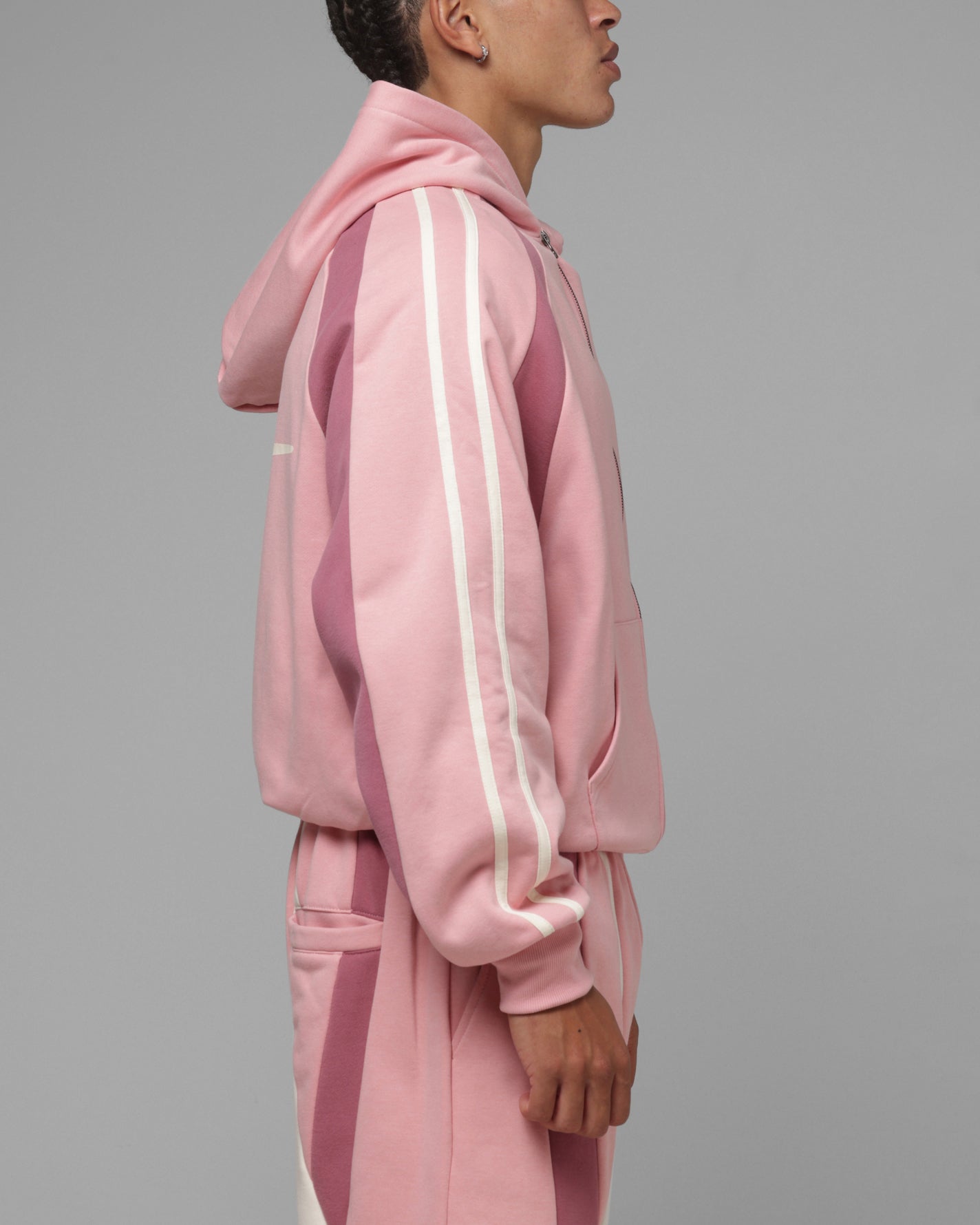 Loiter Hybrid Tek Zip Hoodie Pink