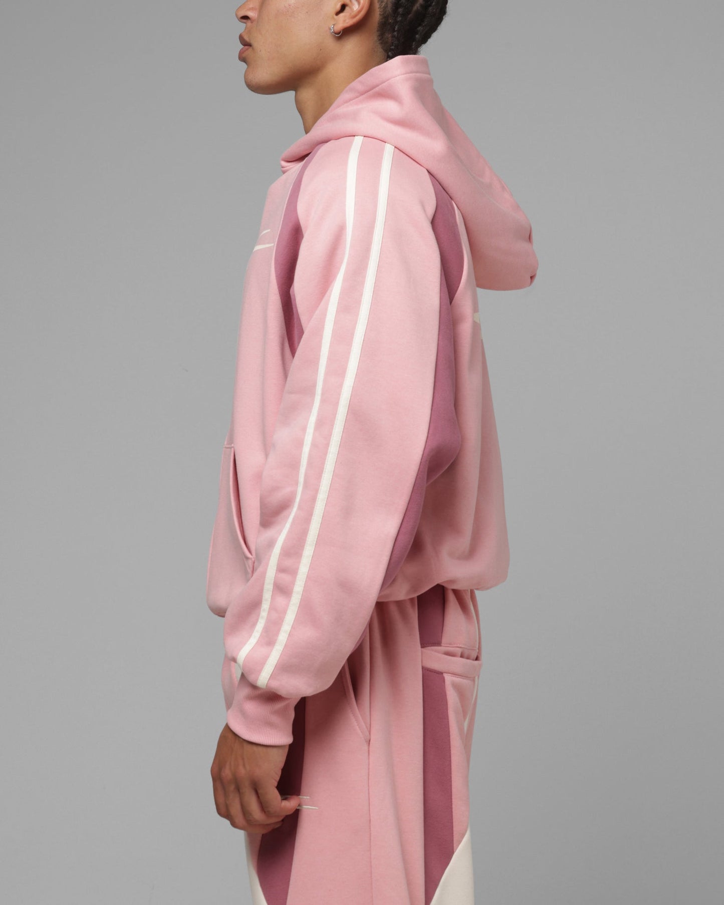 Loiter Hybrid Tek Zip Hoodie Pink