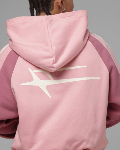 Loiter Hybrid Tek Zip Hoodie Pink