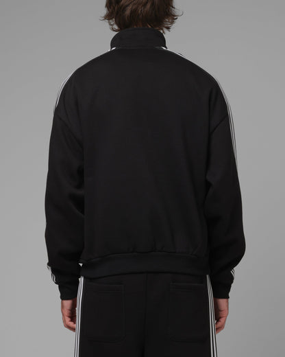 AVILA Loiter Hybrid Track Quarter Zip Black