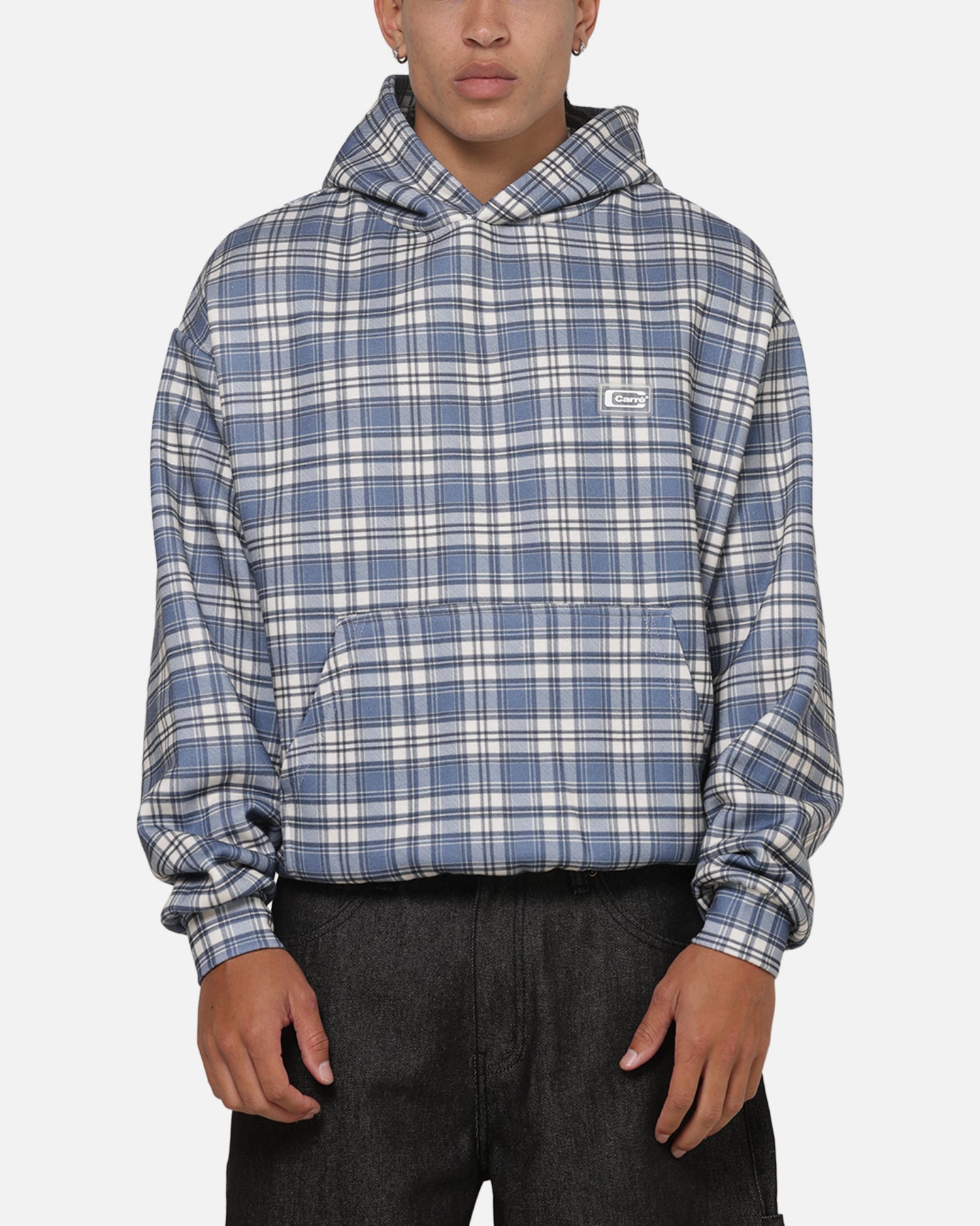 Carre Gridline Hoodie Blue-plaid