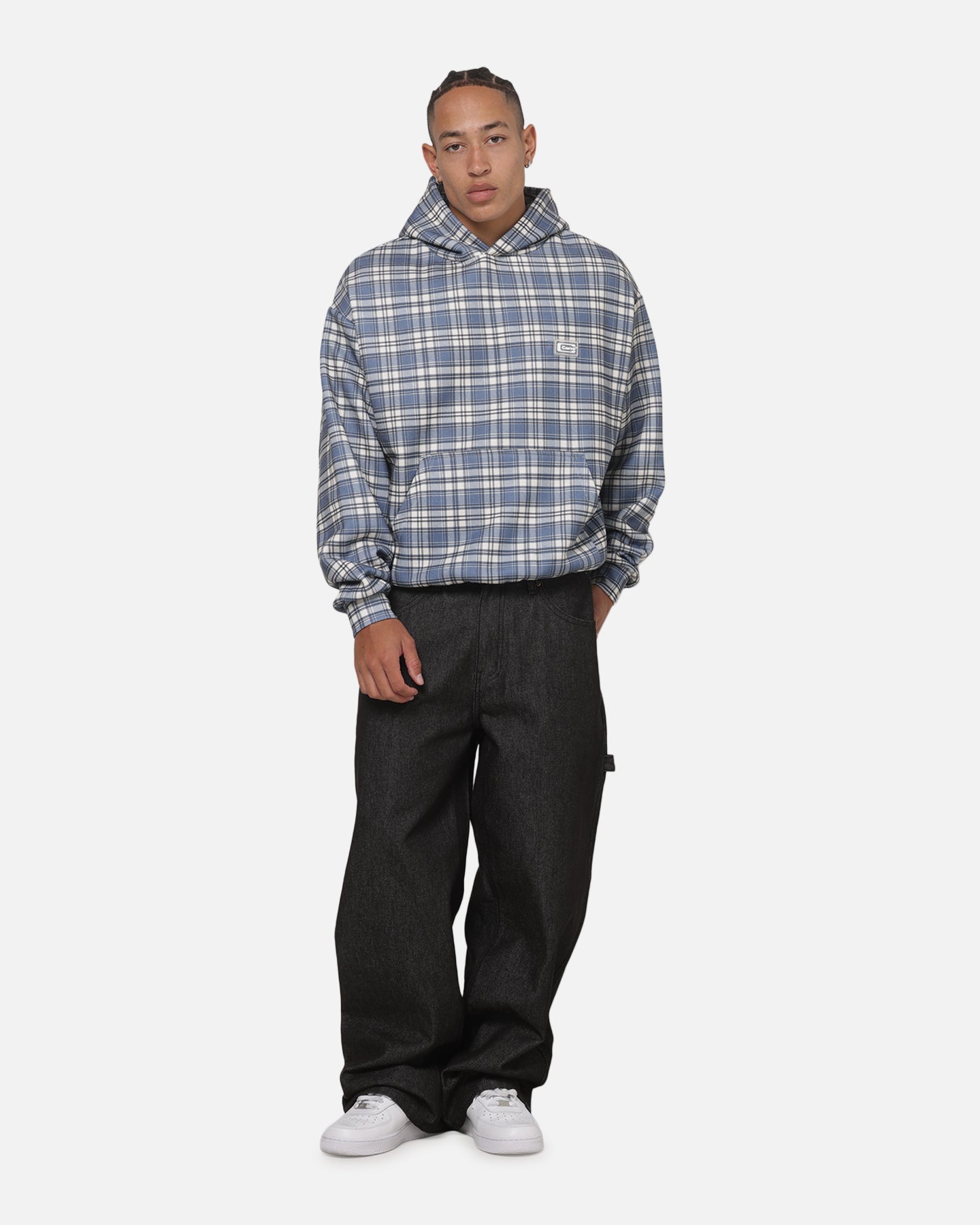 Carre Gridline Hoodie Blue-plaid