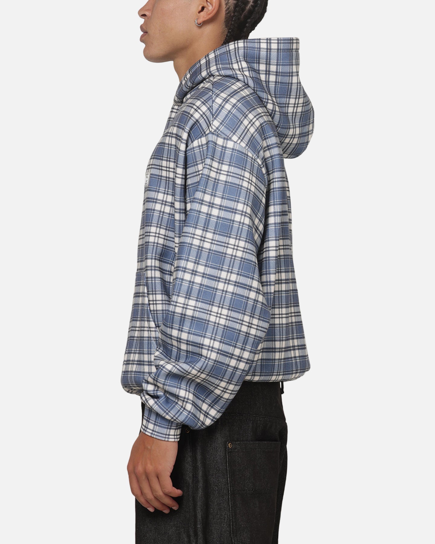 Carre Gridline Hoodie Blue-plaid