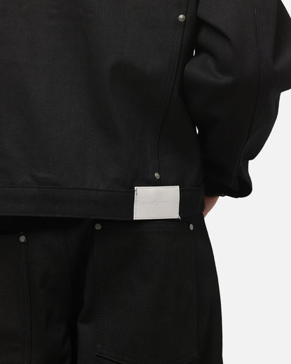 Saint Morta Crucible Trucker Denim Jacket Black Wax Indigo