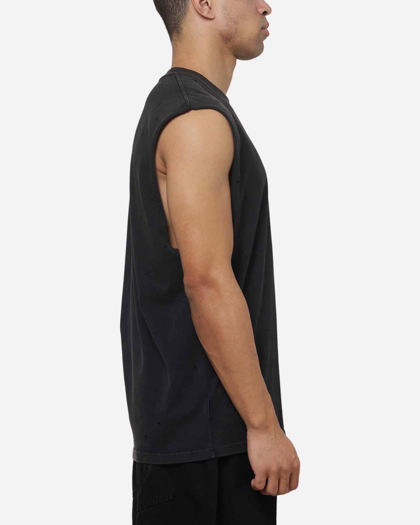 Saint Morta Graves Oversized Muscle T-Shirt Washed Black