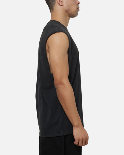 Saint Morta Graves Oversized Muscle T-Shirt Washed Black