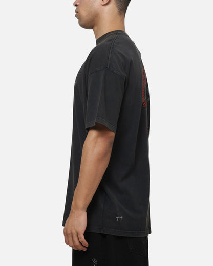 Saint Morta Bastile Boxy T-Shirt Washed Black