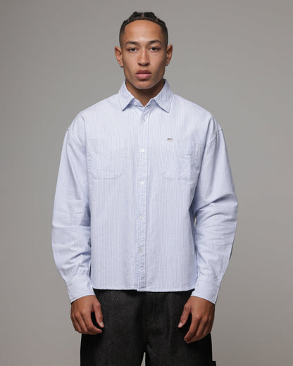 American Thrift Oxford Long Sleeve Shirt Blue Stripe