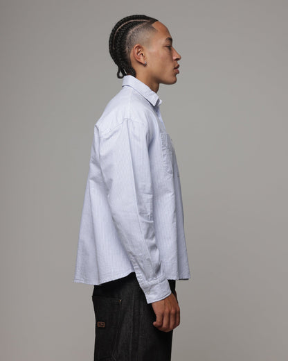 American Thrift Oxford Long Sleeve Shirt Blue Stripe