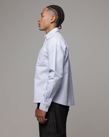 American Thrift Oxford Long Sleeve Shirt Blue Stripe
