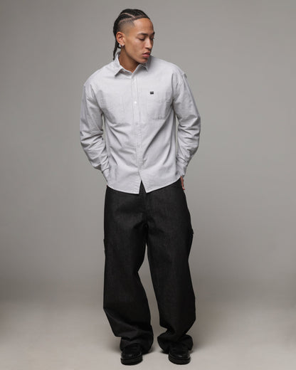 American Thrift Oxford Long Sleeve Shirt Brown Stripe