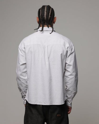 American Thrift Oxford Long Sleeve Shirt Brown Stripe