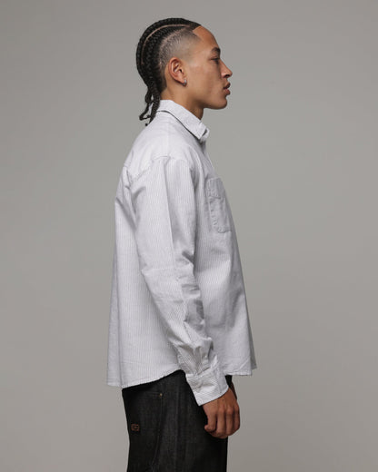 American Thrift Oxford Long Sleeve Shirt Brown Stripe