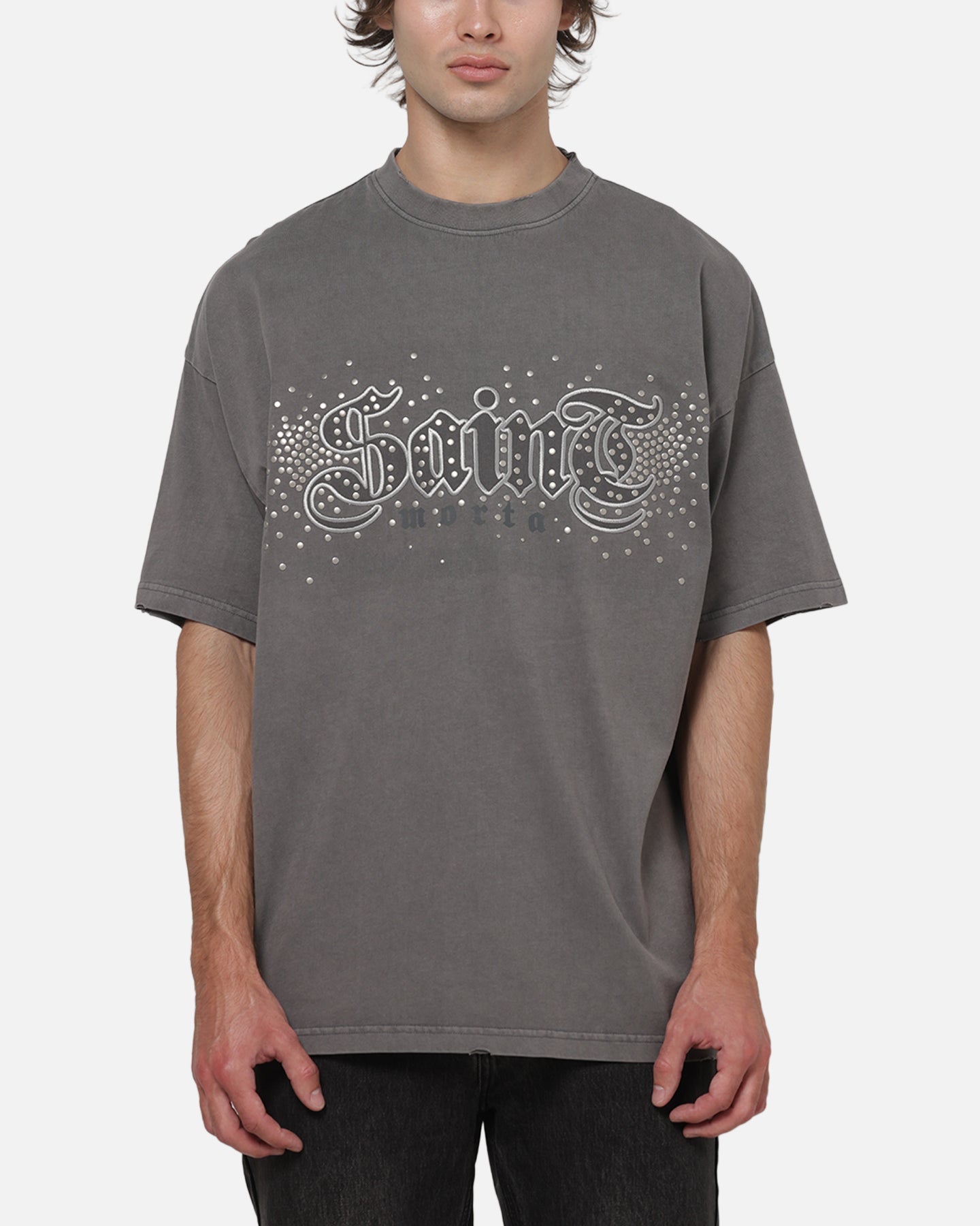 AVILA Saint Morta Medievil Boxy T-Shirt Washed Charcoal