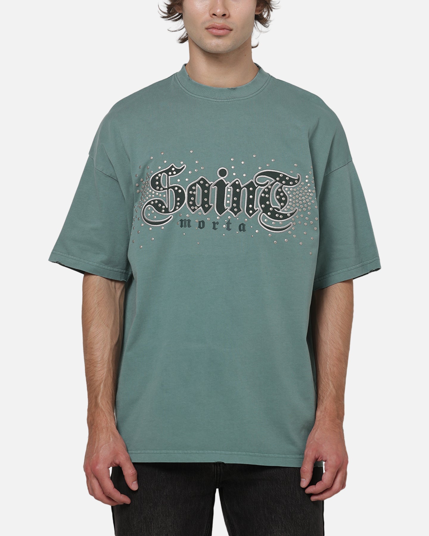 AVILA Saint Morta Medievil Boxy T-Shirt Washed Green