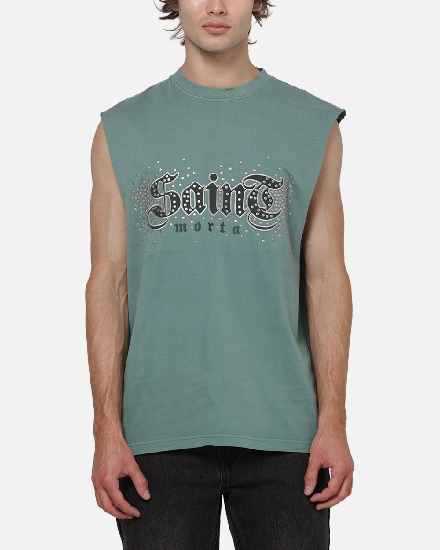 AVILA Saint Morta Medievil Oversized Muscle T-Shirt Washed
