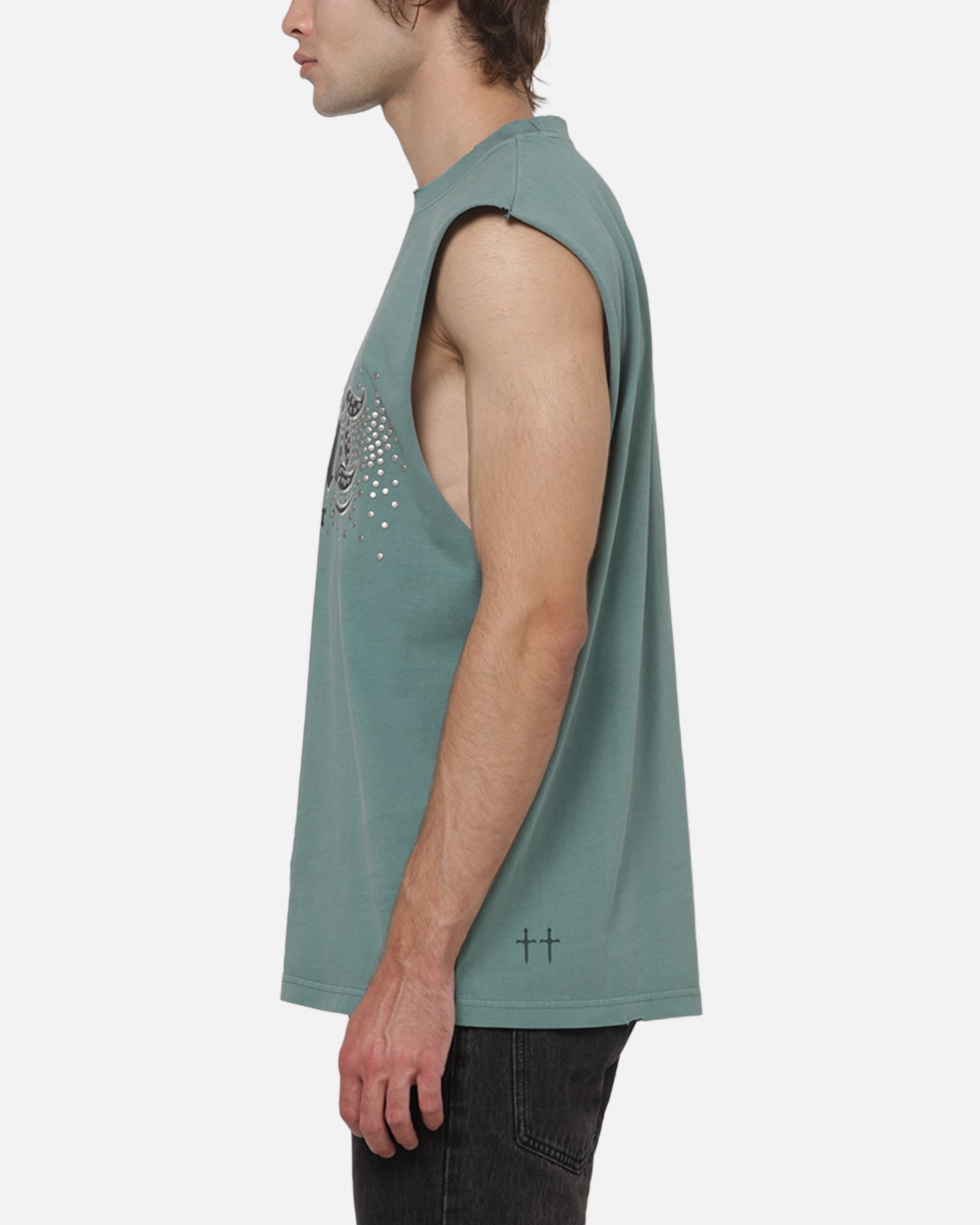 AVILA Saint Morta Medievil Oversized Muscle T-Shirt Washed
