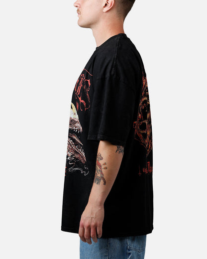 73Studio X House Of The Dragon Caraxes T-Shirt Black Acidwash